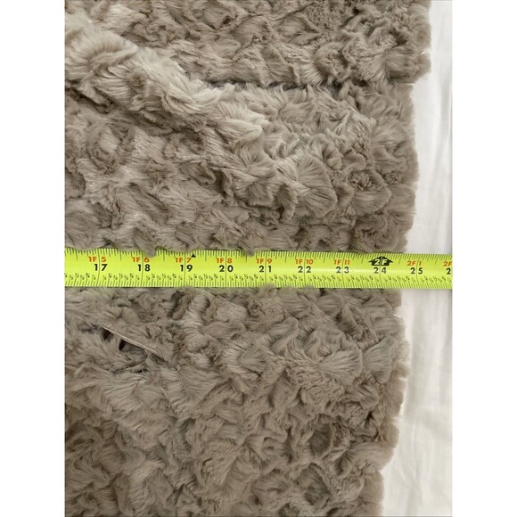 Taupe Faux Fur Swing Coat Jacket Womens Size M/L New - Picture 9 of 11